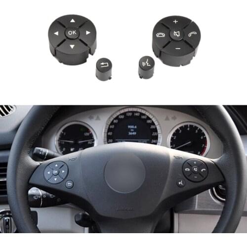 Car Steering Wheel Switch Control Buttons Multi-Function Switch Buttons for Mercedes Benz C-Class W204 GLK W212