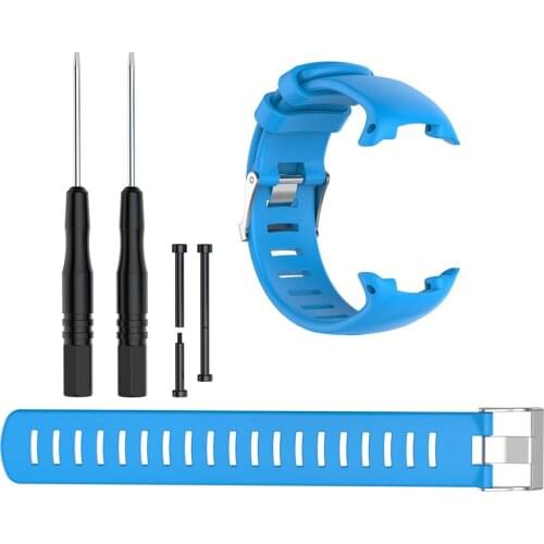 Silicone Replacement Strap Kit for SUUNTO D4 D4i NOVO Smart Watch with Lengthening Strap 9.3