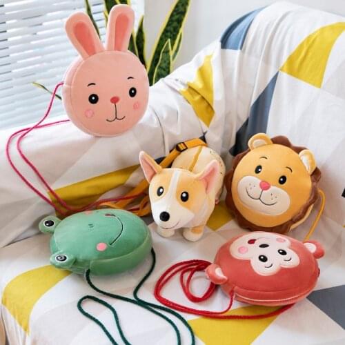 Creative childrens bag cartoon Doll Girls versatile bag small change fashion One Shoulder Messenger Princess anime plushes toy