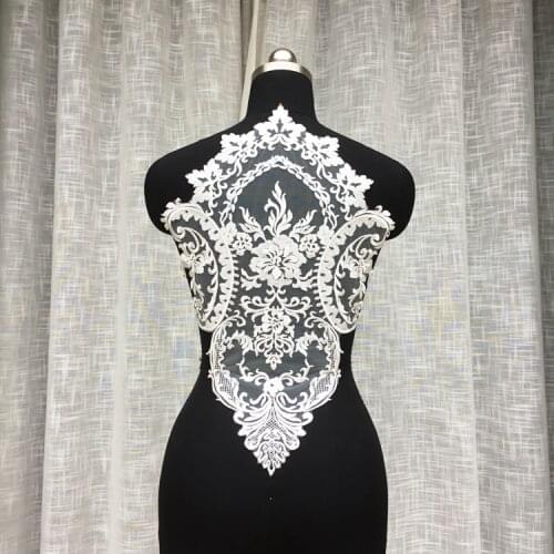 Wholesela Embroidery Applique Lace For Wedding Dress Fabric Applique Medallions Piece Lace