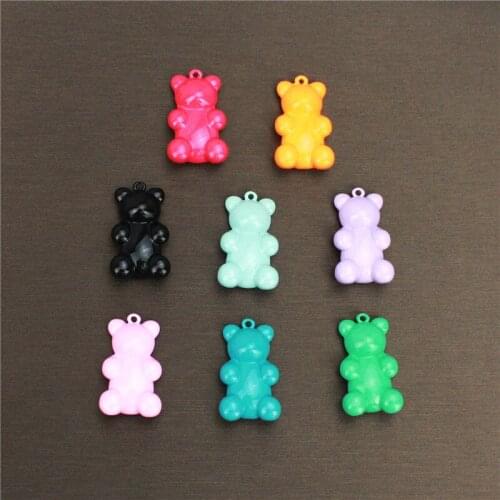 25*15mm 20pcs/lot Lovely bear shape pendant!!!Colorful plated enamel charm, jewelry making component wholesale
