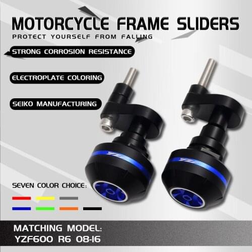 Motorcycle CNC Crash Pad Frame Slider Protection Guard For YZF600 YZF 600 R6 YZFR6 YZF-R6 2008-2016 09 10 11 12 13 14 15