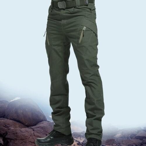 2021 Mens Tactical Pants Multiple Pocket Elasticity Military Urban Commuter Tacitcal Trousers Men Slim Fat Cargo Pant