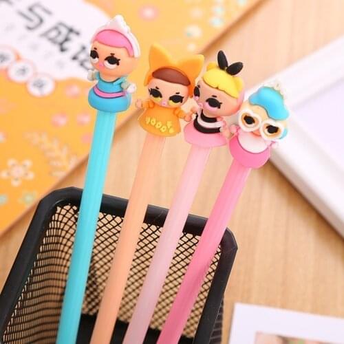 20 PCs Cute Princess Gel Pens Set Creative Student Stationery Cartoon Girls Heart Series Office School Writing Stationery