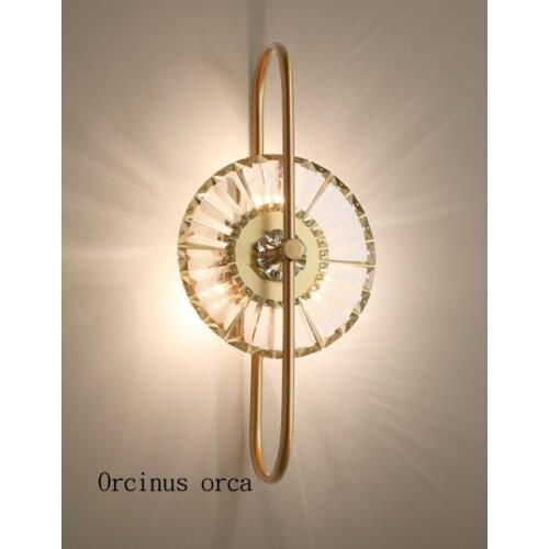 New Chinese style wall lamp light luxury living room bedside lamp aisle modern simple creative LED super bright stair lamp