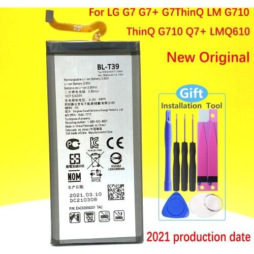 Wisecoco New Original 3000mAh BL-T39 Battery For LG G7 ThinQ G710 Q7+ LMQ610 Phone Replacement High Quality With Track Code
