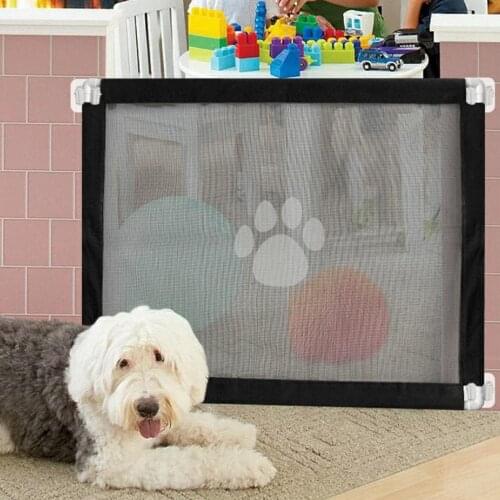 Dog Cat Fences Portable Foldable Mesh Safe Guard Indoor Outdoor Safety Isolation Network Pet Gate for Baby Children Dogs