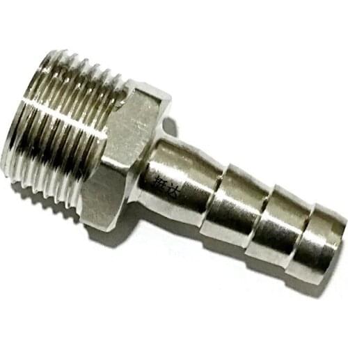 1/4" 3/8" 1/2" BSP Male Thread To 8mm 10mm 12mm Hose Barb 201 Stainless Steel Pipe Fitting Connector Coupler Adapter