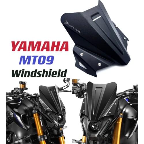 Fits For YAMAHA FZ09 MT09 MT-09 mt09 2021 2022 Motorcycle Black Windshield Windscreen Aluminum Kit Deflector Fairing Cover