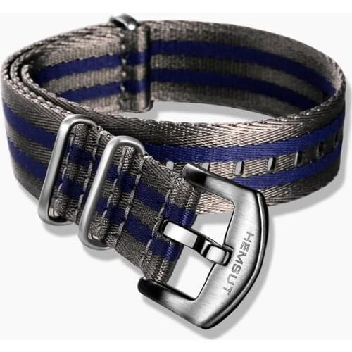 Nato Watch Band Nylon Grey One piece Replace Seatbelt Watch Straps For Men or Women Watch 18mm 20mm 22mm 24mm