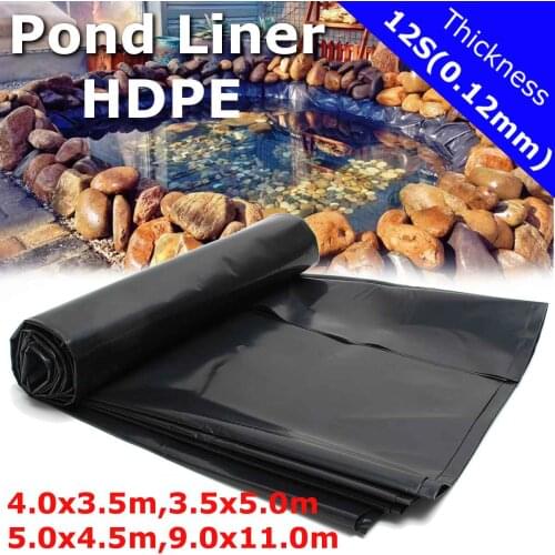 3.5x4/3.5x5/5x4.5m Fish Pond Liner Cloth 0.12mm Garden Pool Reinforced Heavy Duty Landscaping Waterproof Membrane Liner Cloth