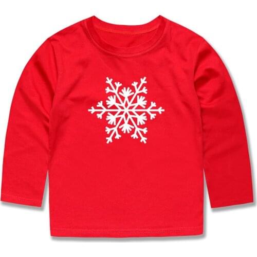 SMHONG Fashion Brand New Kids Snowflake T Shirts Children Christmas Tops Boys Tees Vetement Enfant Fille Tops for Kid