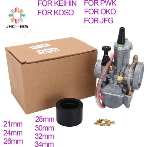 For Mikuni Koso For ATV Suzuki Yamaha Honda Power Jet Universal 28mm 30mm 32mm 34mm 2T 4T PWK Motorcycle Carburetor Carburador