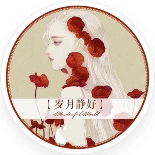 Vintage Good Time Girl Washi Tapes Bullet Journal Masking Tape Adhesive Tape DIY Scrapbooking Washi Stickers