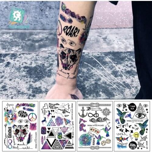21*15cm Large Big Arm Tempoary Tattoo Sticker Arabic Tribal Tattoos Man Tatoo brid Fake Tattoo Body Art Taty