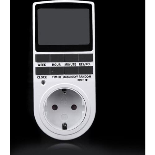 High Quality Energy Saving Timer Programmable Electronic Timer Socket Switch EU US Plug For Household Appliances LCD Display