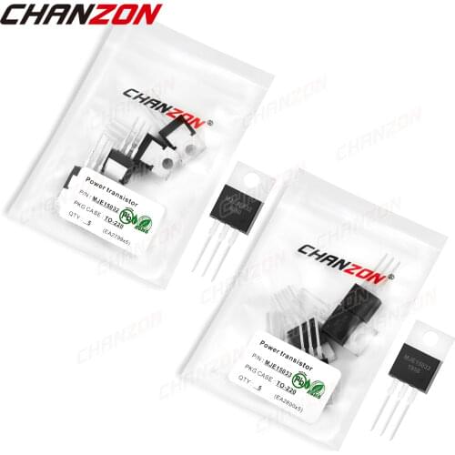 10pcs (5PCS MJE15032 + 5PCS MJE15033) TO-220 NPN PNP Transistor Kit Bipolar Junction BJT Triode Tube Fets Integrated Circuits