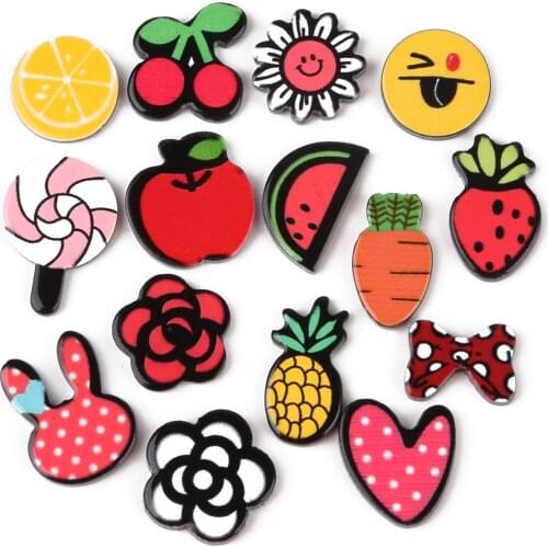 10 pcs High Quality Cute NO Hole Acrylic Small Patch For DIY Fashion Making Gift For Children