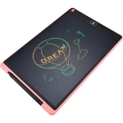 12 Inch LCD Writing Tablet Electronic Digital Drawing Board Erasable Writing Pad Color Screen One-Click Erase with Lock Button