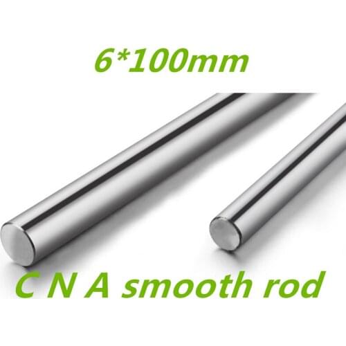 2pcs linear shaft 6mm 100mm rod shaft WCS 6mm linear shaft L 100mm chrome plated linear motion guide rail round rod cnc parts