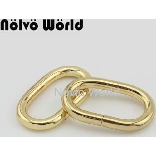 Nolvo World 5-20-100pcs 5 colors 32*15mm 1-1/4" metal oval ring for handbag opened jump ring buckle diy hardware