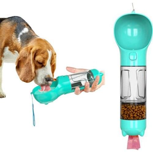 300ML Dog Water Bottle Drinking Bowl Leakage-proof Pet Feeding Water Dispenser Outdoor Bottles Accompanying Cup Feeder