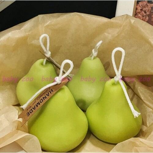 3D Pear Silicone Mold Scented Candle Making Pear Shape Design Simulation Pear Fruit Candle Silicone Mold