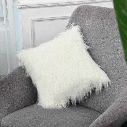 43*43cm Soft Fur Plush Cushion Cover Home Decor Pillow Covers Living Room Bedroom Sofa Decorative Pillowcase Shaggy Fluffy Cover