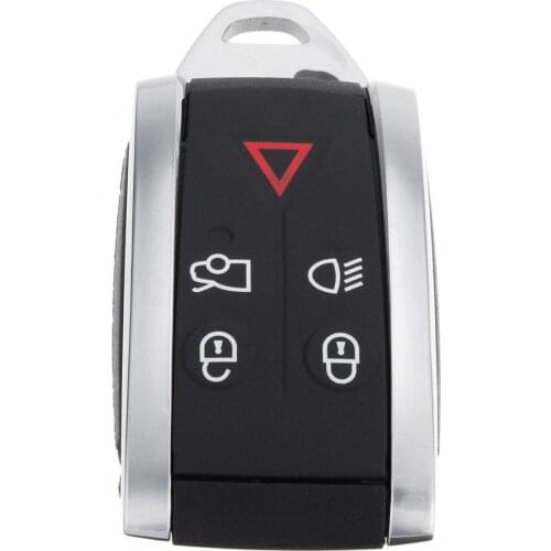 5 Buttons Keyless Key Fob Remote Case Shell with Uncut Blade for Jaguar XF XK