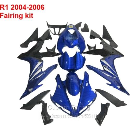 This Fairing kit For YAMAHA YZFR1 04 05 ( Blue white ) 2004 - 2005 Injection fairings SZ88