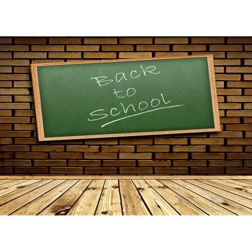 Photo Backdrop Brick Wall Blackboard Computer Printed Photography Background for Children Baby Back to School Party Photophone