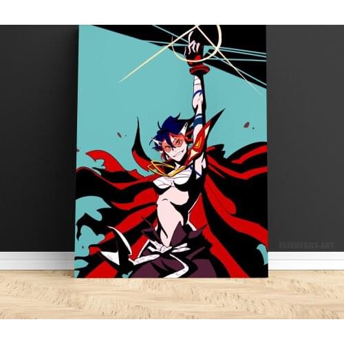 Gurren Lagann Kamina Anime Decoration Print Home Decor Canvas Painting Bedroom Study Living Room Wall Art Poster