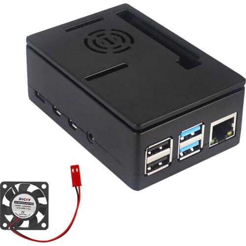 Raspberry Pi 4 Model B ABS Case with (Optional) 3.5 Inch Display Touch Screen/Cooling Fan/2 Color Shell for Raspberry Pi 4B