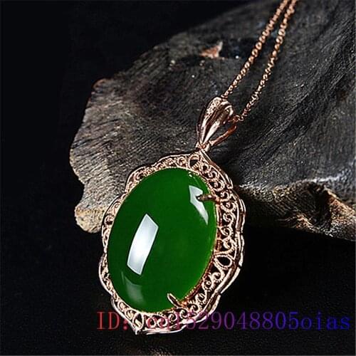 Jade Water drop Pendant Gifts Women Gemstone Chinese Natural Charm Fashion Chalcedony 925 Silver Necklace Agate Jewelry Amulet