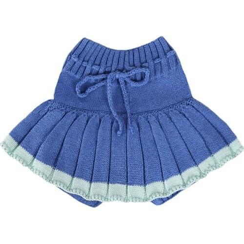 Baby Girls Summer Knitted Short Trousers Toddler Skirt Kids Wide Leg Pants Casual Bottom Girl Clothes Knitwear