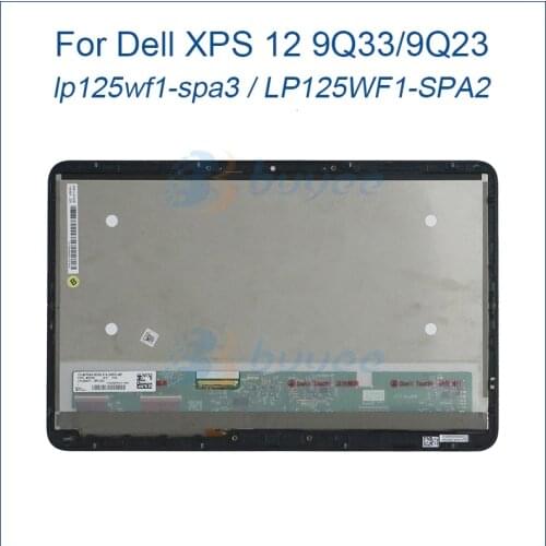 Laptop LCD Screen For Dell XPS 12 9Q33 lp125wf1-spa3 9Q23 LP125WF1-SPA2 touch digitizer LCD Display screen 1920x1080 with border