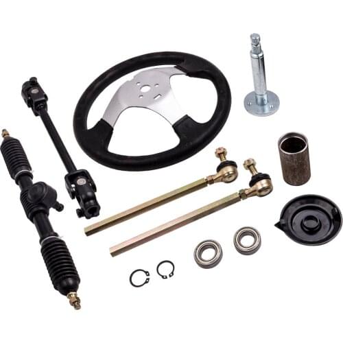 Steering Wheel Tie Rod Rack Adjustable Shaft Assembly New For GO CART 110cc-140cc