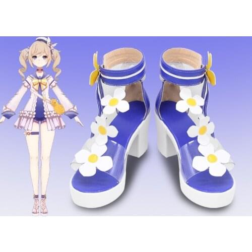Genshin Impact Barbara Skin Sandal High Heel Shoes Anime Halloween Costume Accessory Prop