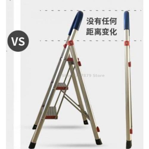 Ladder Household Folding Telescopic Miter Ladder Indoor Multi-functional Ladder Thickened Staircase Three Or Four Step Sm