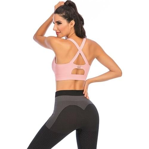 Sports Bra Shockproof Running Yoga Fitness Breathable Gathered Beautiful Back Underwear Workout Wear For Women Gym