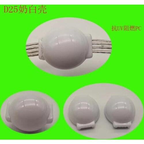 25mm 3D smooth milky lighting led pixel ball,DC12V;WS2811 IC;2LEDs/0.48W(double sided);IP54;RGB full color;with link T connector