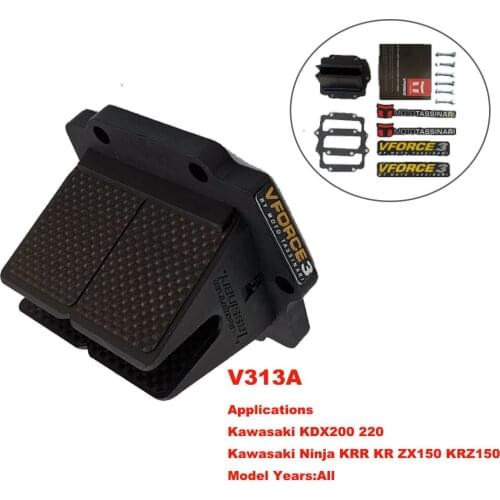 V force 3 Reed Valve Carbon Fiber V-Force For Kawasaki 125cc 250cc KX KDX KMX 125 ZX150 KR150