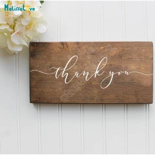 Thank You Wedding Party Decor Box Sticker Vinyl Sign Waterproof Decal Mural for Board Wallpaper B816