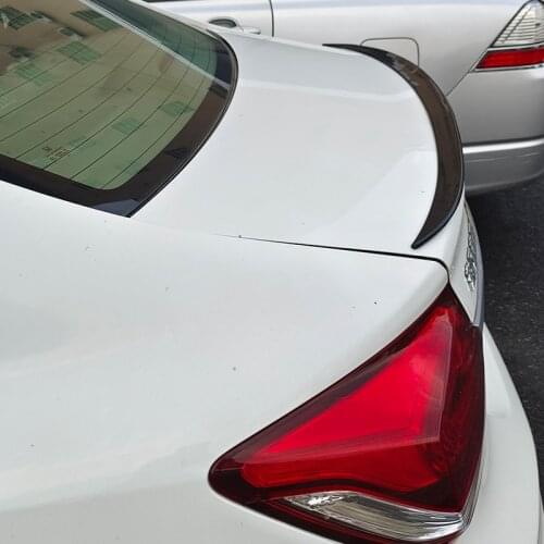 For Car Trunk V Spoiler Accessories OLD Honda Civic Sedan PU Material Rear Lip Black Wing Tail Diffuser Refit 2012-2015