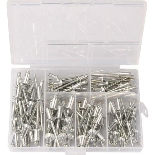 120Pcs Aluminium Blind Rivets Nail Decoration Pop Rivets M3.2*7/9/11 M4*8/10/13mm For Furniture Assortment Kit
