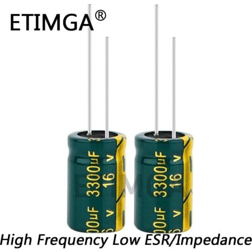 10~20pcs Good Quality 3300uf16V Aluminum Electrolytic Capacitor 16V 3300uf 20% 13X20