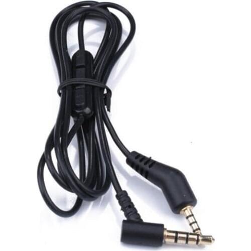 500Pcs/Lot Replacement AUX Audio Cable Cord Volume Control and Microphone For QC3 QC 3 Headphones