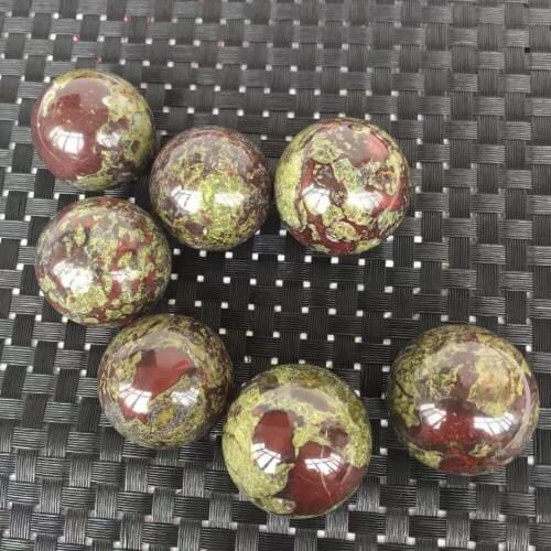 7pcs 100% natural dragon blood Crystal gemstone sphere Metaphysical chakra healing dragon orb crystal ball decor wholesale