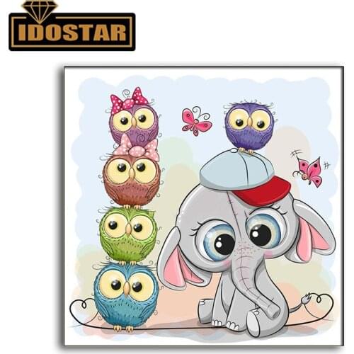Diamond Embroidered Cat Dog Diy Diamond Painting Animal Owl Elephant Diamond Mosaic Set Unfinished Children Handmade Christmas