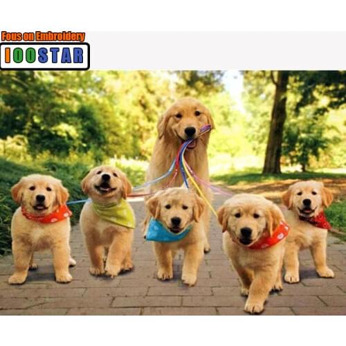 DIY Diamond Painting dogs Full Diamond Cross Stitch Crystal Diamond Sets Diamond Embroidery animal Home Decoration